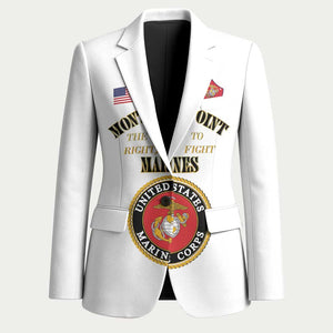 African American Marine Corps Legacy Blazer Montford Point Heritage White