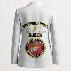 African American Marine Corps Legacy Blazer Montford Point Heritage White