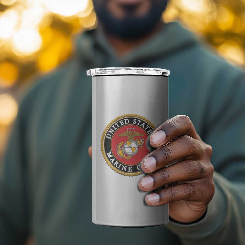 Montford Point Marines 4 in 1 Can Cooler Tumbler African American Heroes White - African Pride