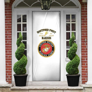 African American Marine Corps Legacy Door Cover Montford Point Heritage White