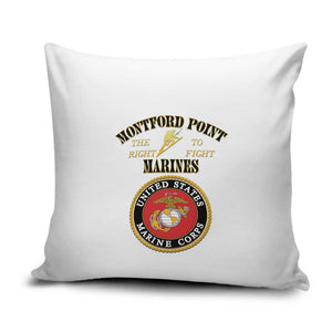 African American Marine Corps Legacy Pillow Cover Montford Point Heritage White
