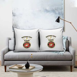 African American Marine Corps Legacy Pillow Cover Montford Point Heritage White