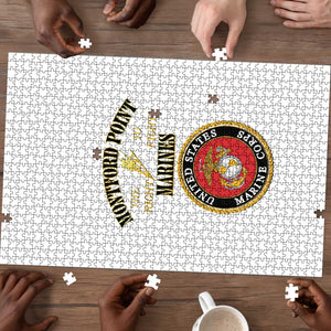African American Marine Corps Legacy Puzzle Montford Point Heritage White