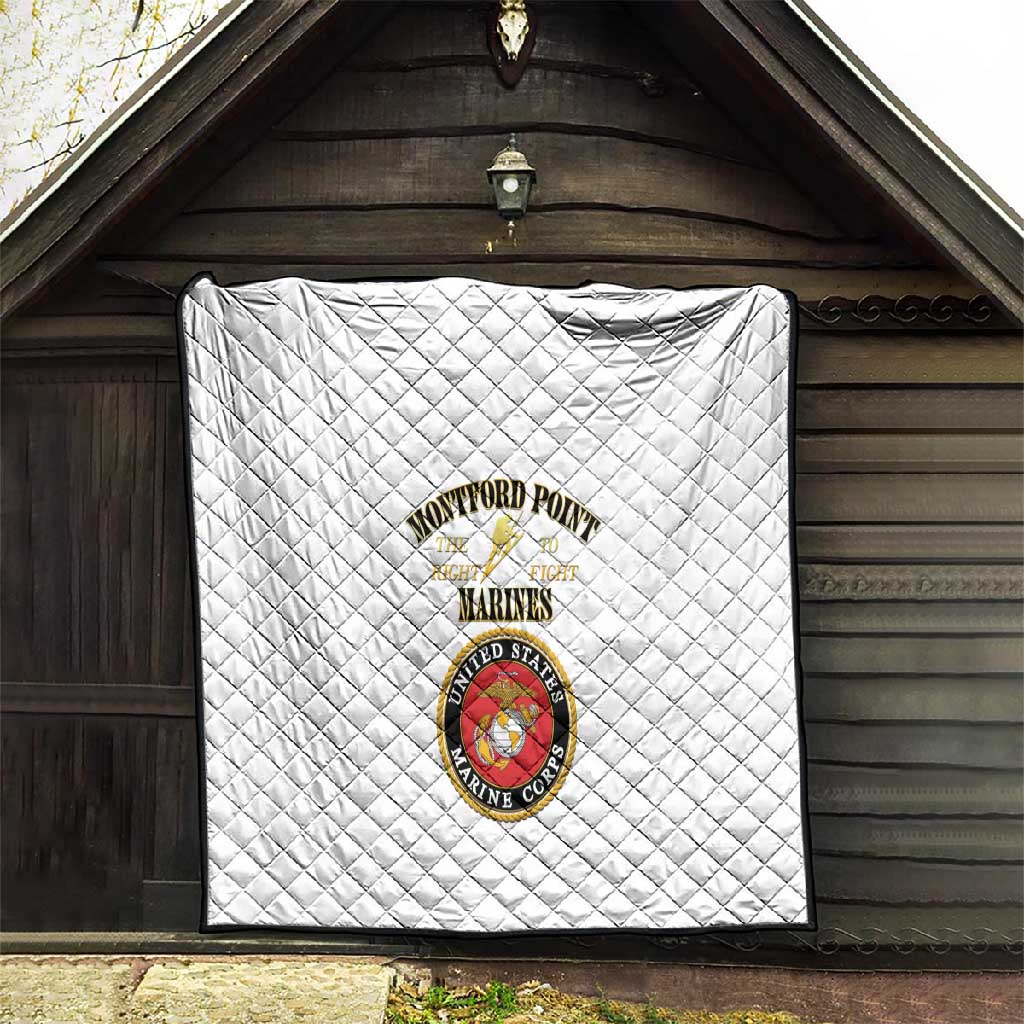 Montford Point Marines Quilt African American Heroes White - African Pride