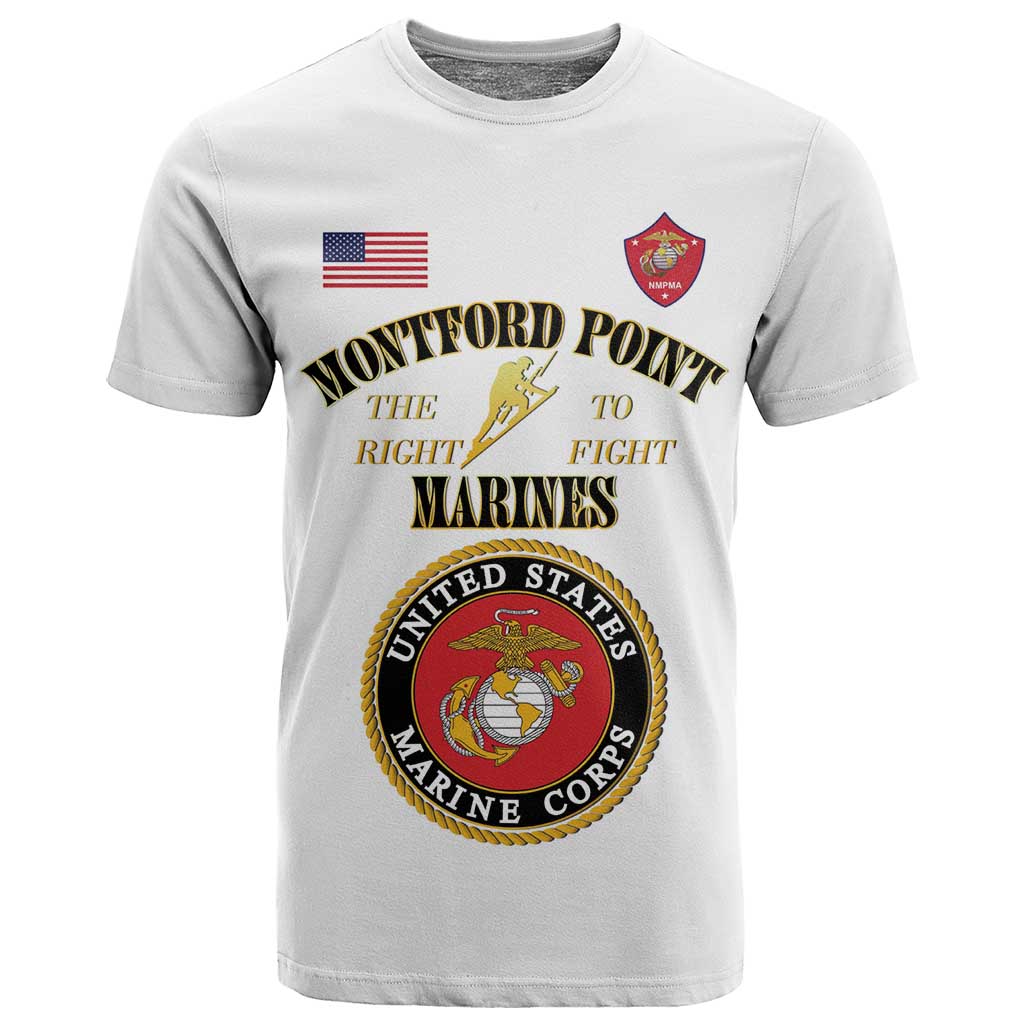 Montford Point Marines T shirt African American Heroes White - African Pride