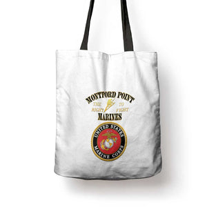 African American Marine Corps Legacy Tote Bag Montford Point Heritage White