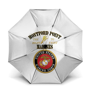African American Marine Corps Legacy Umbrella Montford Point Heritage White