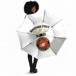 African American Marine Corps Legacy Umbrella Montford Point Heritage White