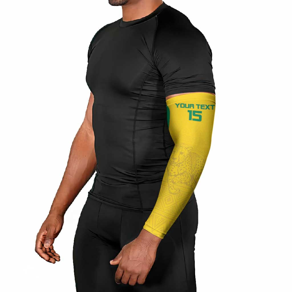 Custom Benin Football Arm Sleeves Go Champions Les Guepards