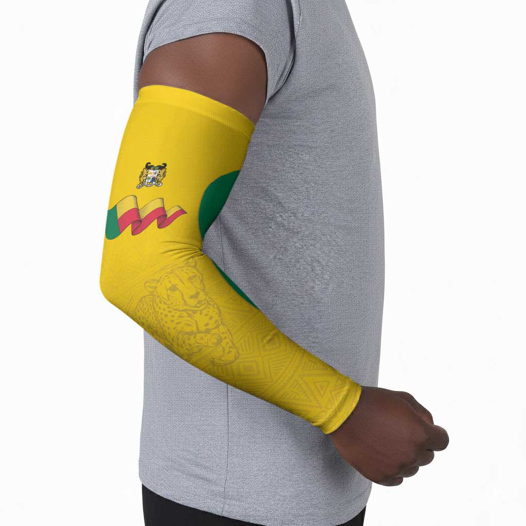 Custom Benin Football Arm Sleeves Go Champions Les Guepards