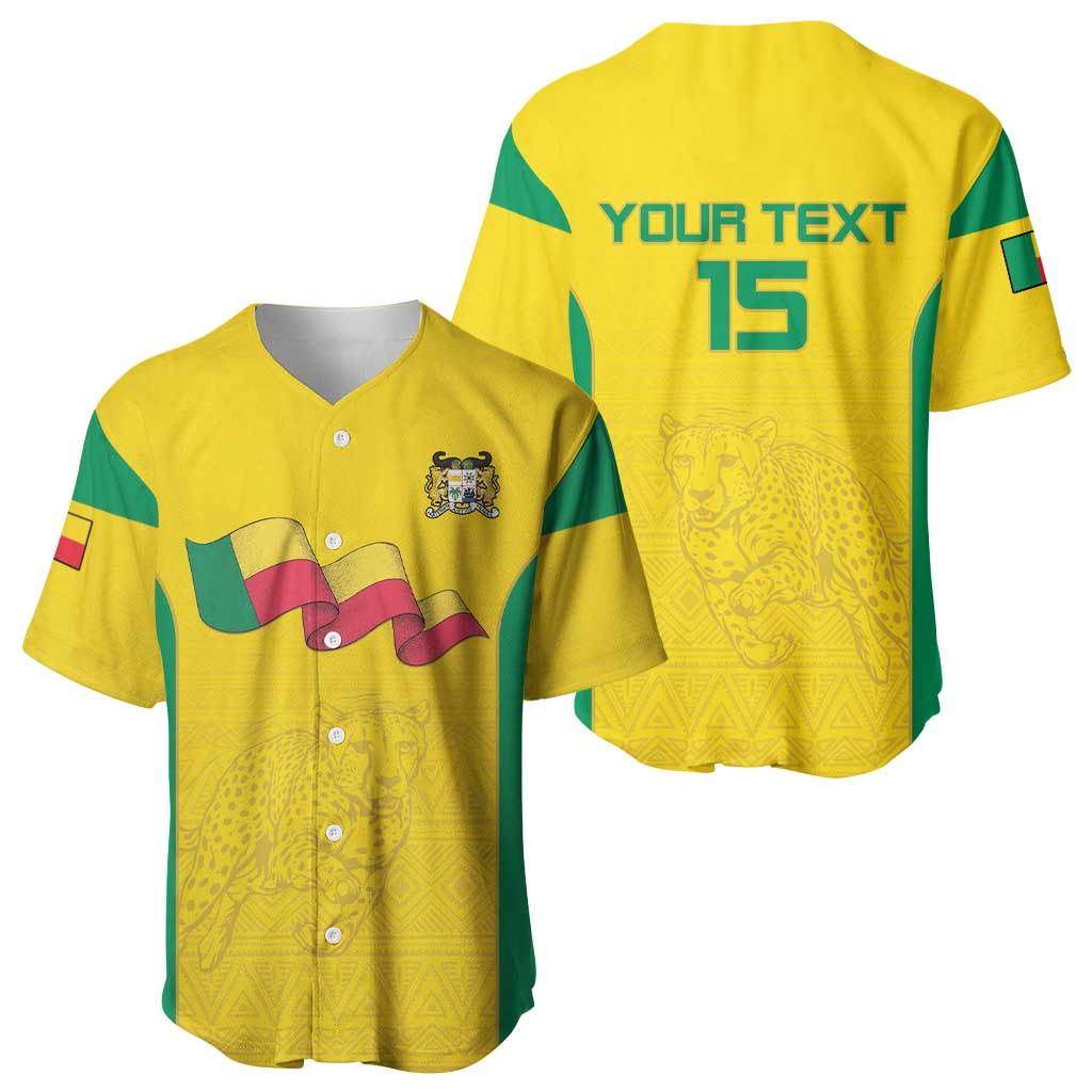 Afro Benin Football Custom Baseball Jersey Come On Les Guepards LT15