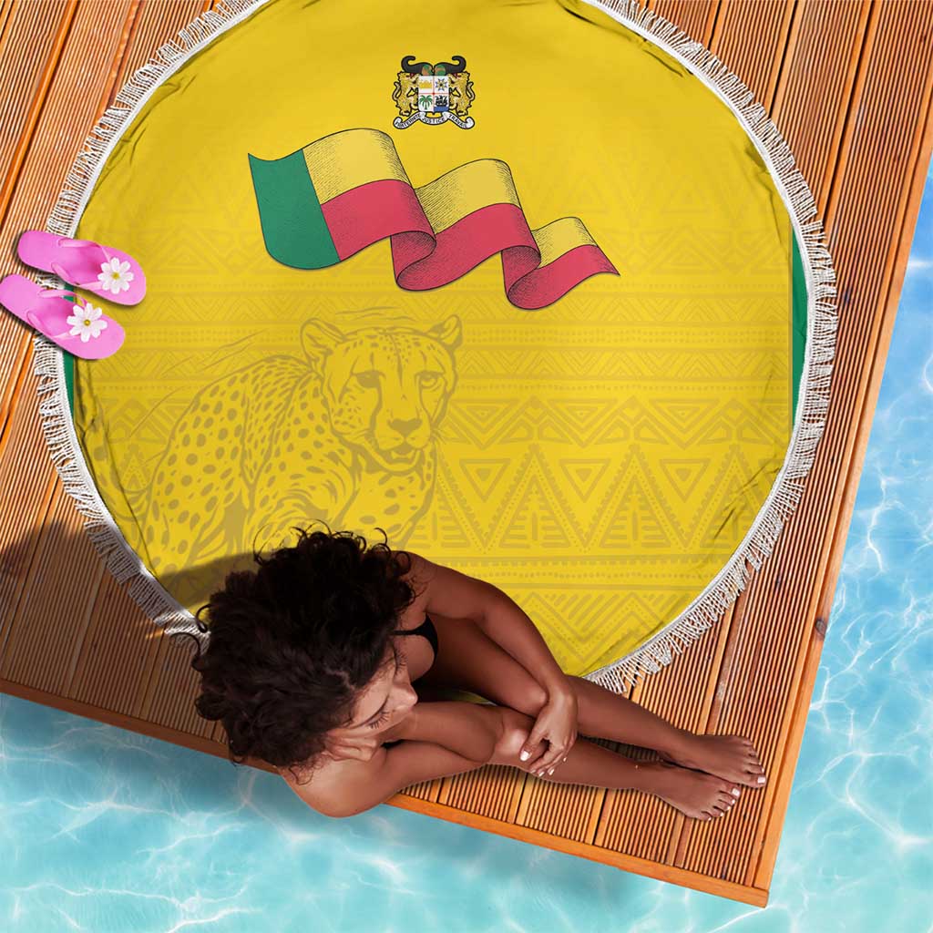 Afro Benin Football Beach Blanket Come On Les Guepards - African Pride