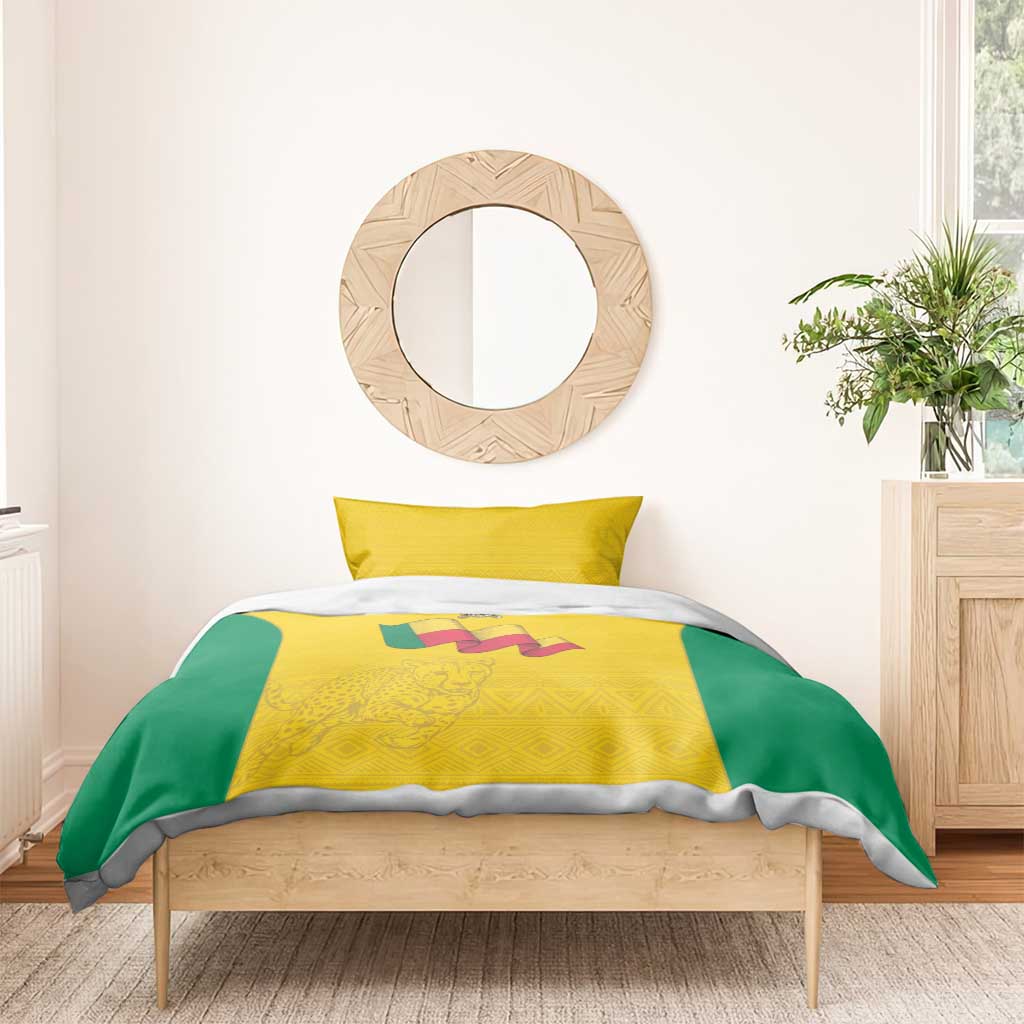 Afro Benin Football Bedding Set Come On Les Guepards - African Pride