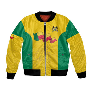Afro Benin Football Custom Bomber Jacket Come On Les Guepards - African Pride