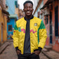 Afro Benin Football Custom Bomber Jacket Come On Les Guepards - African Pride