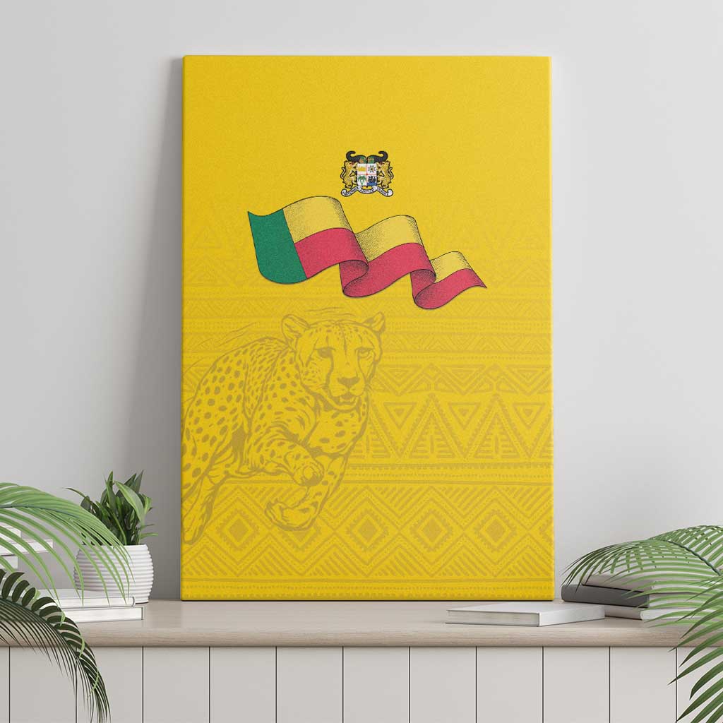 Afro Benin Football Canvas Wall Art Come On Les Guepards - African Pride