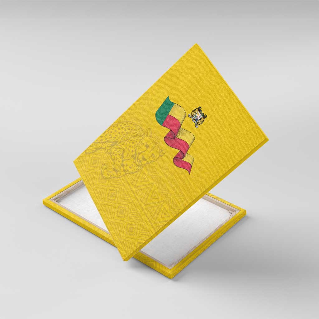 Afro Benin Football Canvas Wall Art Come On Les Guepards - African Pride