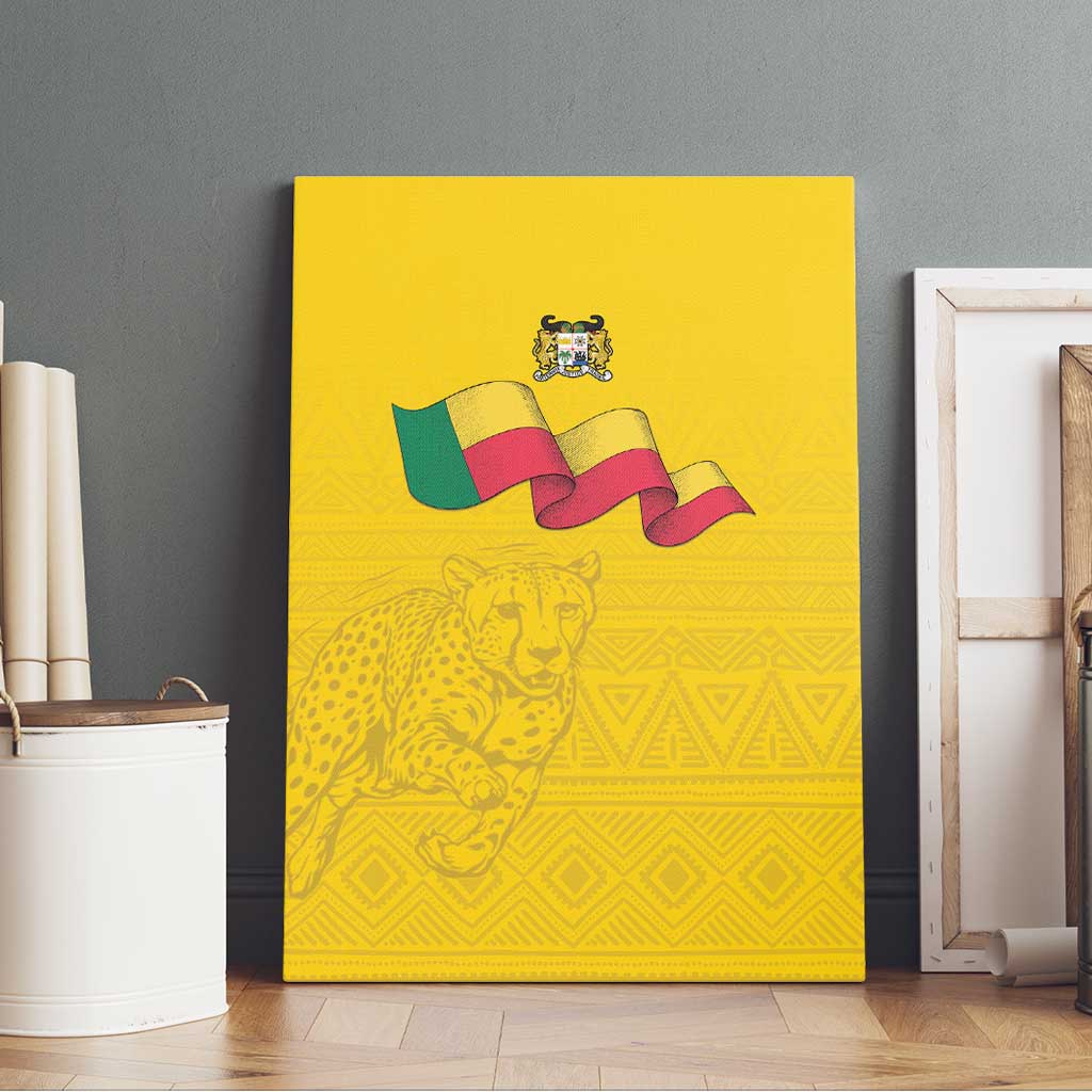 Afro Benin Football Canvas Wall Art Come On Les Guepards - African Pride