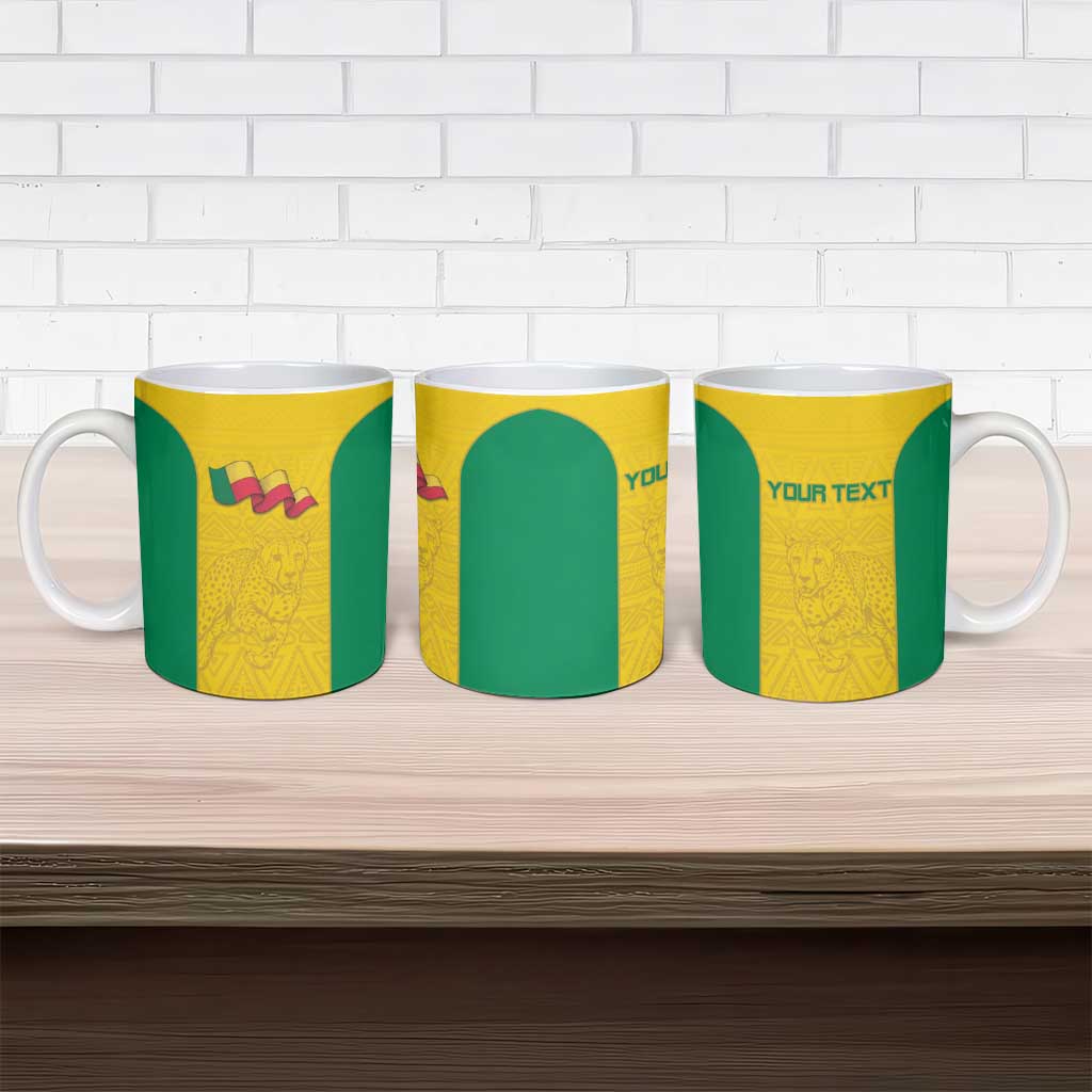 Custom Benin Football Ceramic Mug Go Champions Les Guepards