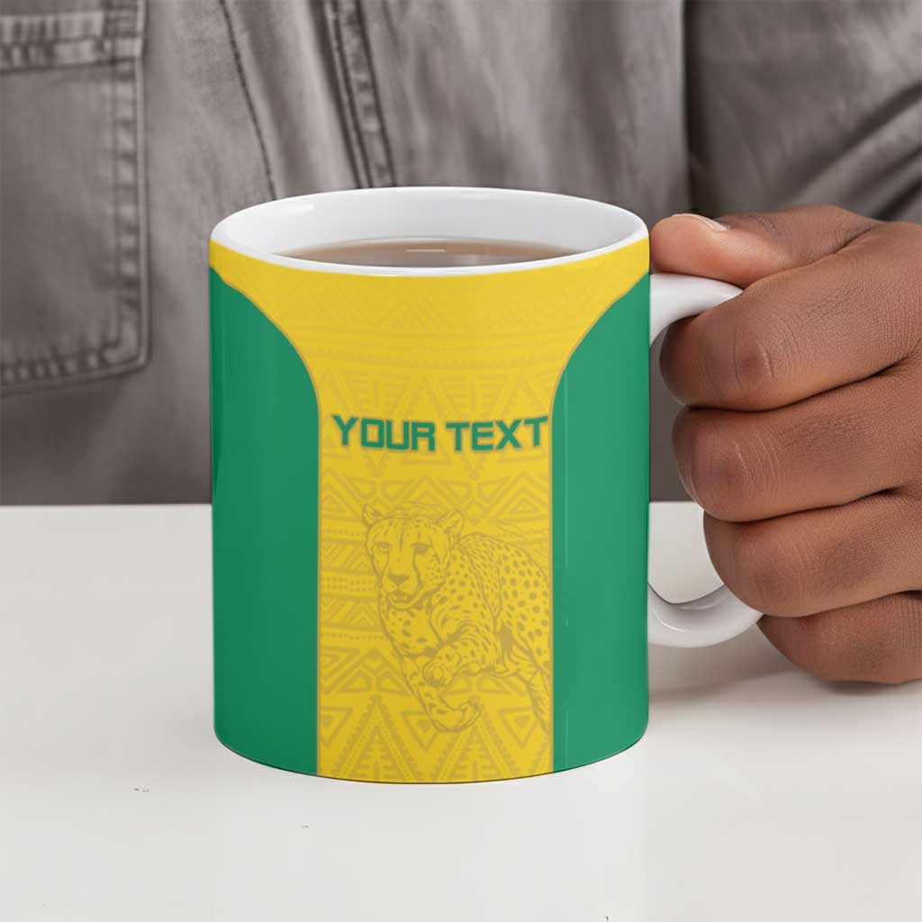 Custom Benin Football Ceramic Mug Go Champions Les Guepards