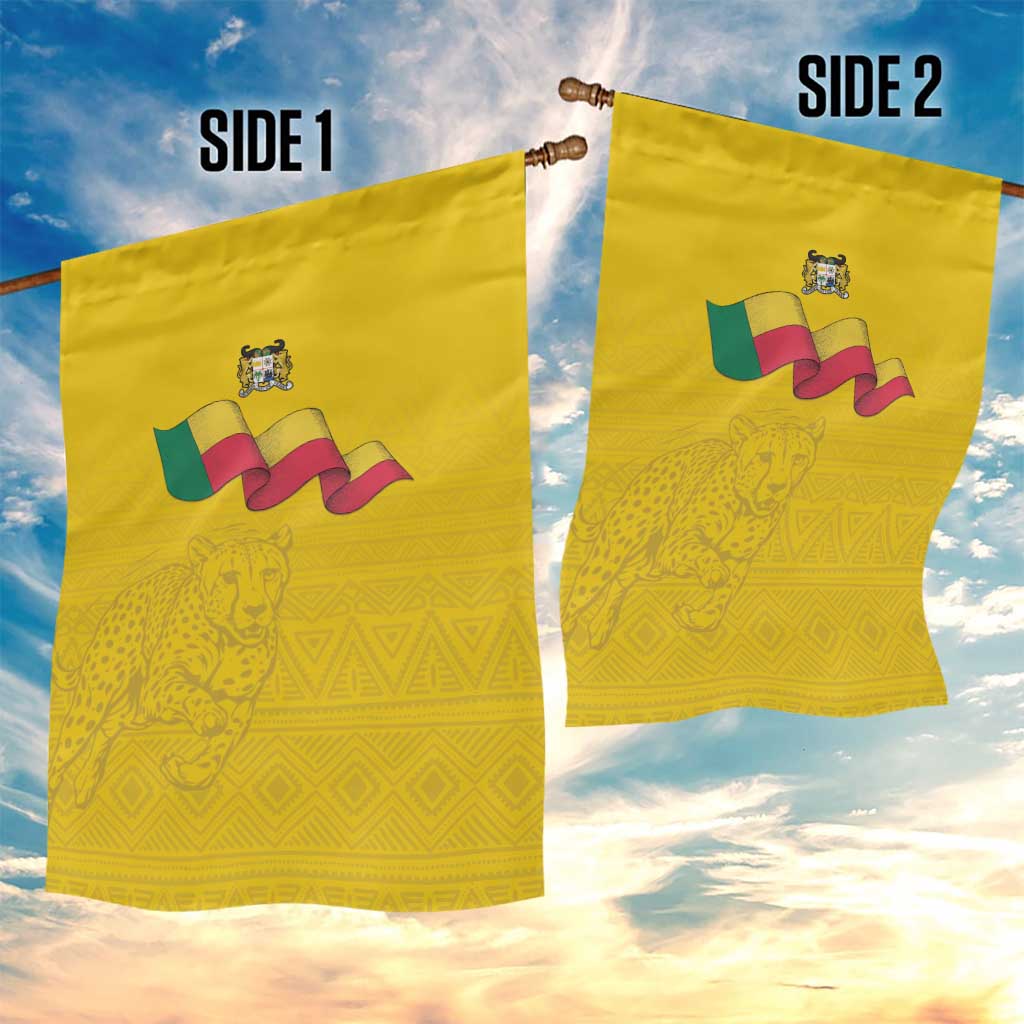 Afro Benin Football Garden Flag Come On Les Guepards - African Pride