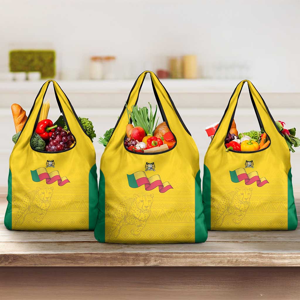 Afro Benin Football Grocery Bag Come On Les Guepards - African Pride