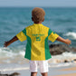 Afro Benin Football Custom Kid Hawaiian Shirt Come On Les Guepards LT15