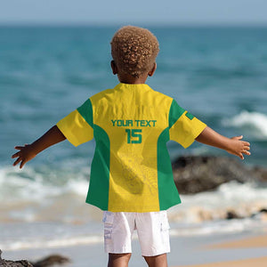 Afro Benin Football Custom Kid Hawaiian Shirt Come On Les Guepards LT15
