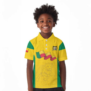 Afro Benin Football Custom Kid Polo Shirt Come On Les Guepards LT15