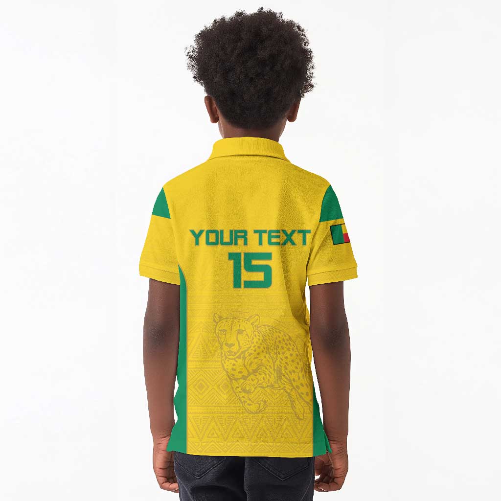 Afro Benin Football Custom Kid Polo Shirt Come On Les Guepards LT15