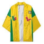 Custom Benin Football Kimono Go Champions Les Guepards