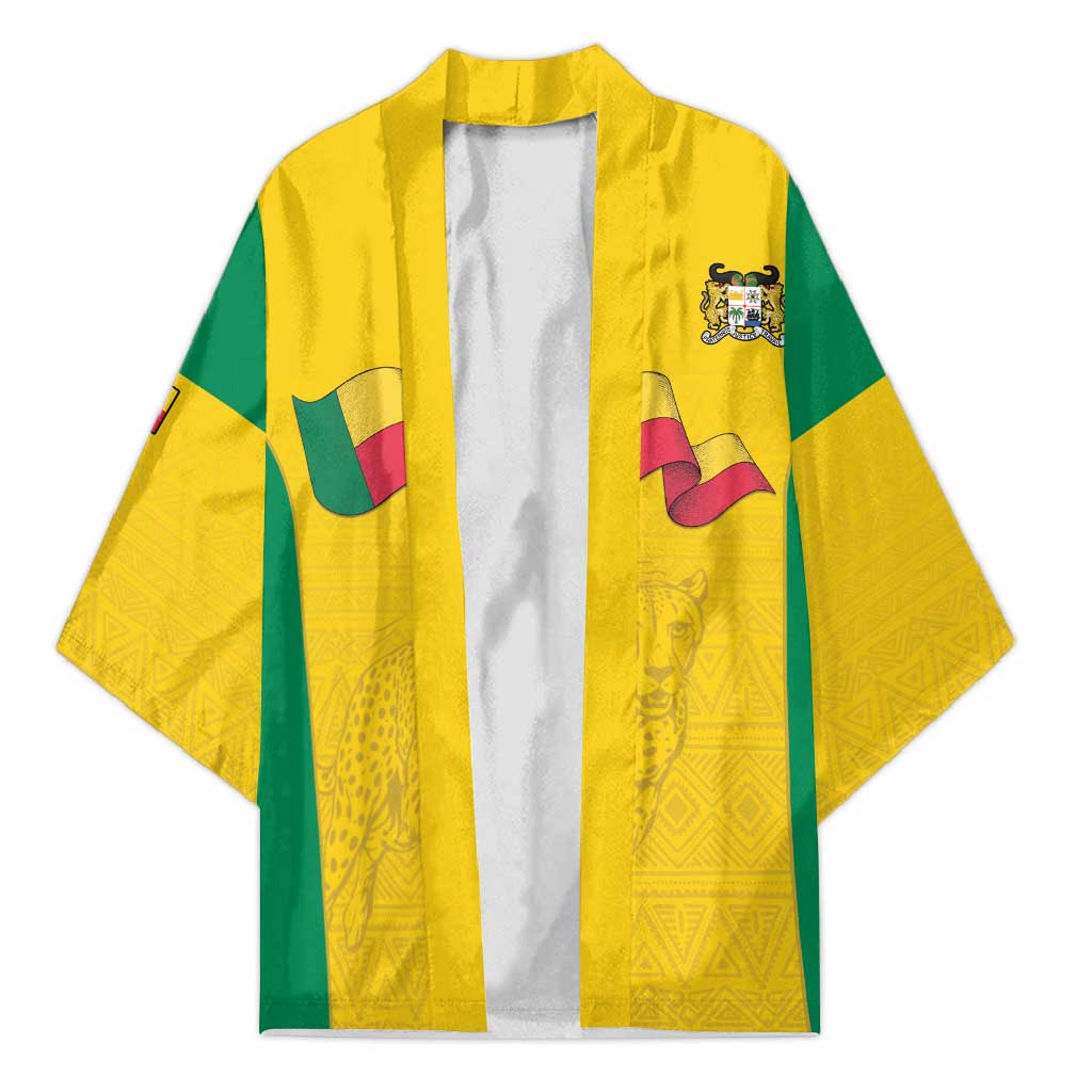 Custom Benin Football Kimono Go Champions Les Guepards