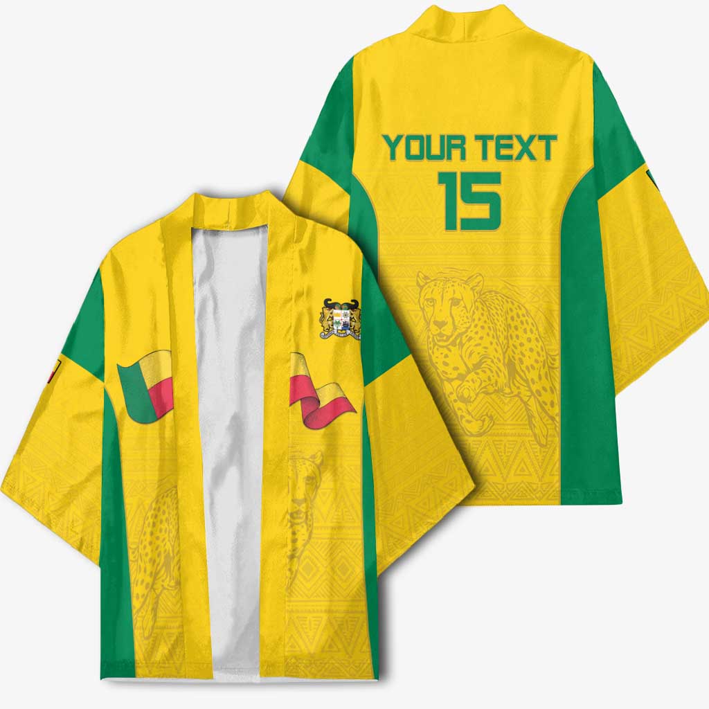 Custom Benin Football Kimono Go Champions Les Guepards