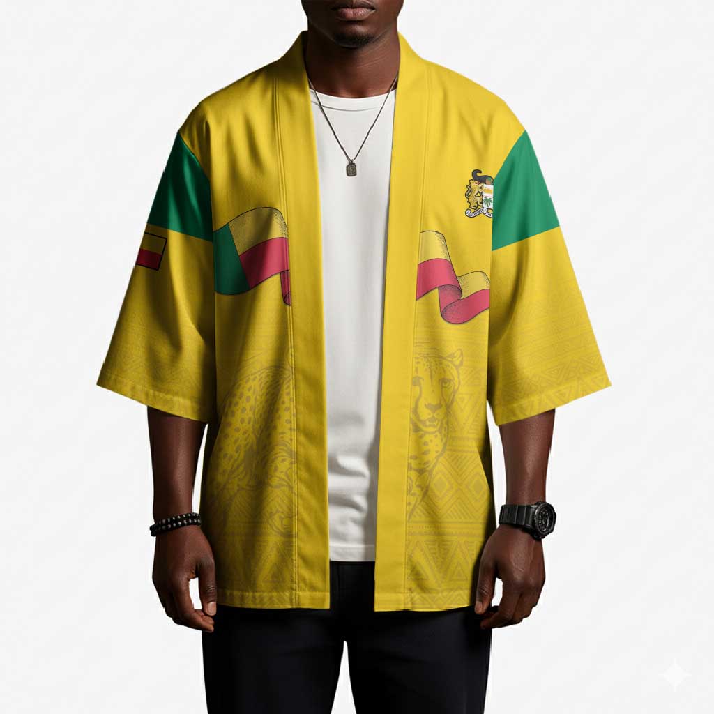 Custom Benin Football Kimono Go Champions Les Guepards