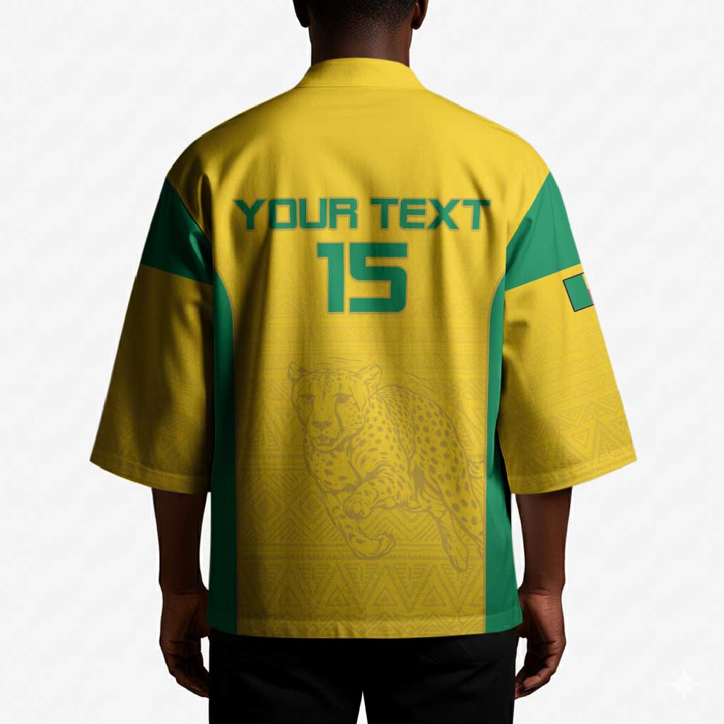 Custom Benin Football Kimono Go Champions Les Guepards