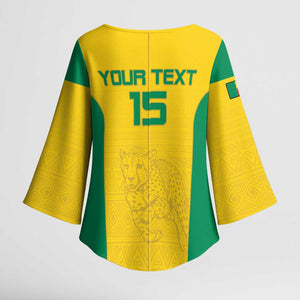 Custom Benin Football Kimono Sleeve Blouse Go Champions Les Guepards