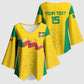 Custom Benin Football Kimono Sleeve Blouse Go Champions Les Guepards