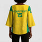 Custom Benin Football Kimono Sleeve Blouse Go Champions Les Guepards