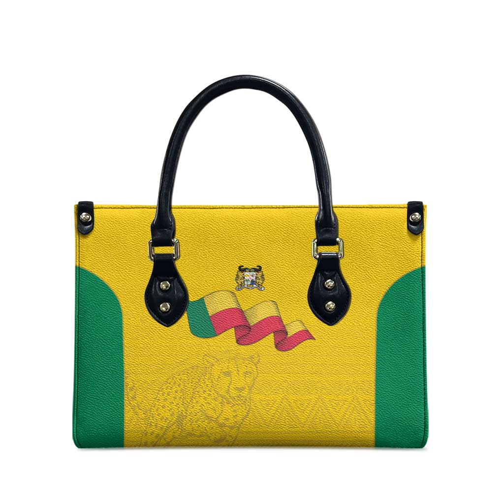 Benin Football Leather Bag Go Champions Les Guepards