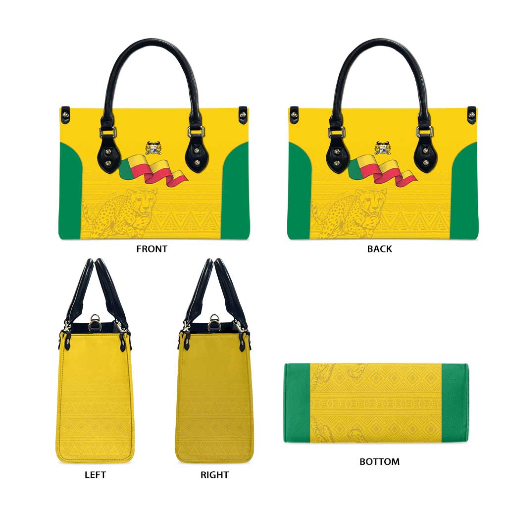 Benin Football Leather Bag Go Champions Les Guepards