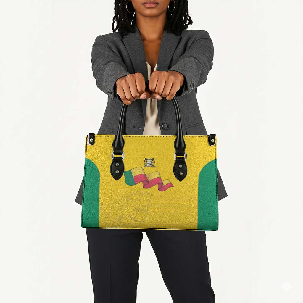 Benin Football Leather Bag Go Champions Les Guepards