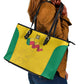 Afro Benin Football Leather Tote Bag Come On Les Guepards - African Pride