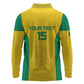 Afro Benin Football Custom Long Sleeve Polo Shirt Come On Les Guepards - African Pride