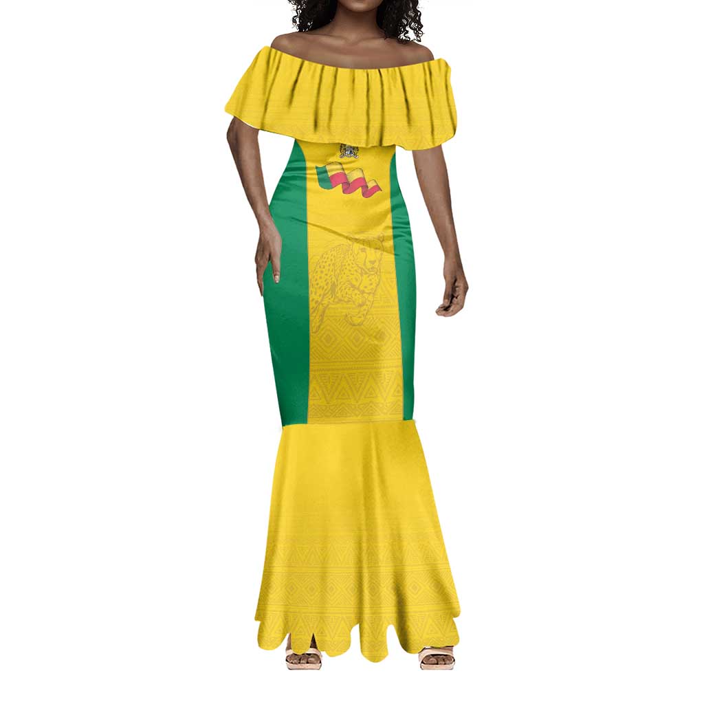 Afro Benin Football Custom Mermaid Dress Come On Les Guepards LT15