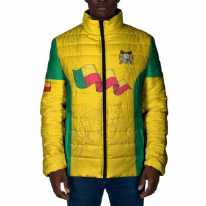 Custom Benin Football Padded Jacket Go Champions Les Guepards
