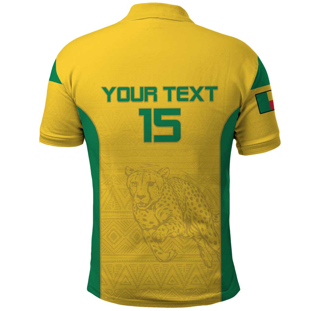 Afro Benin Football Custom Polo Shirt Come On Les Guepards LT15