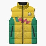 Custom Benin Football Sleeveless Puffer Jacket Go Champions Les Guepards
