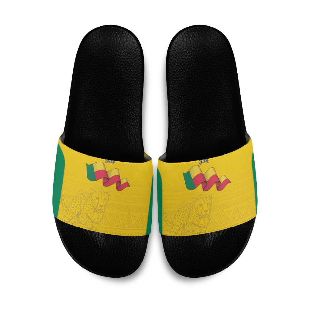 Benin Football Slide Sandals Go Champions Les Guepards