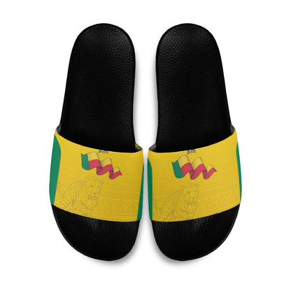 Benin Football Slide Sandals Go Champions Les Guepards