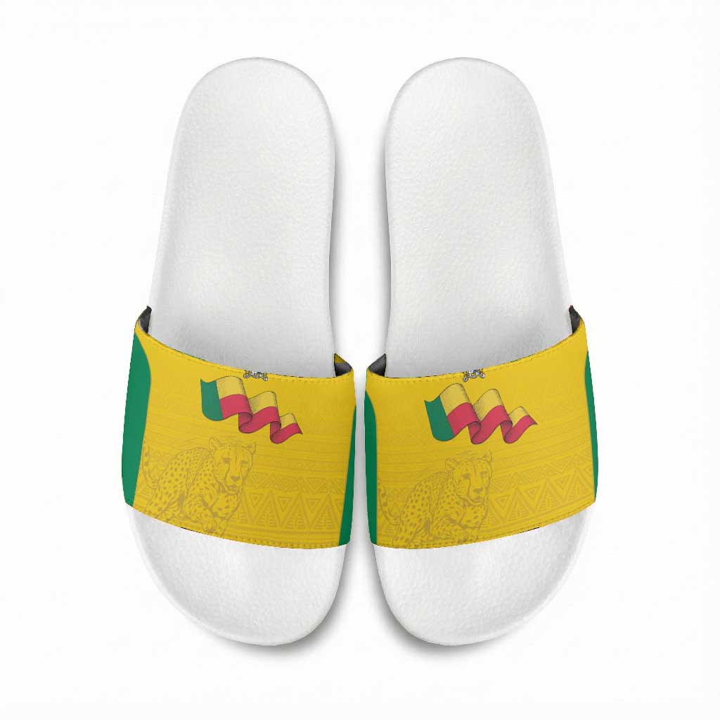 Benin Football Slide Sandals Go Champions Les Guepards